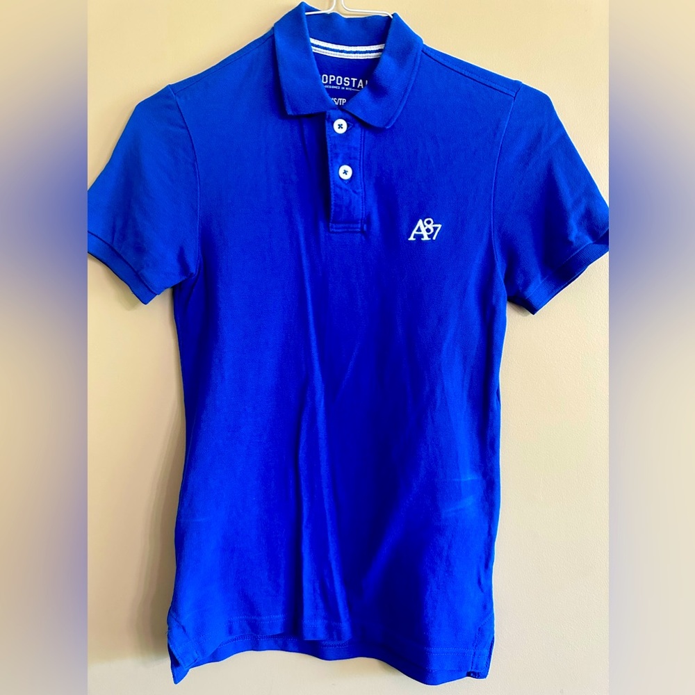 Men’s Aeropostale- royal blue polo- XS
